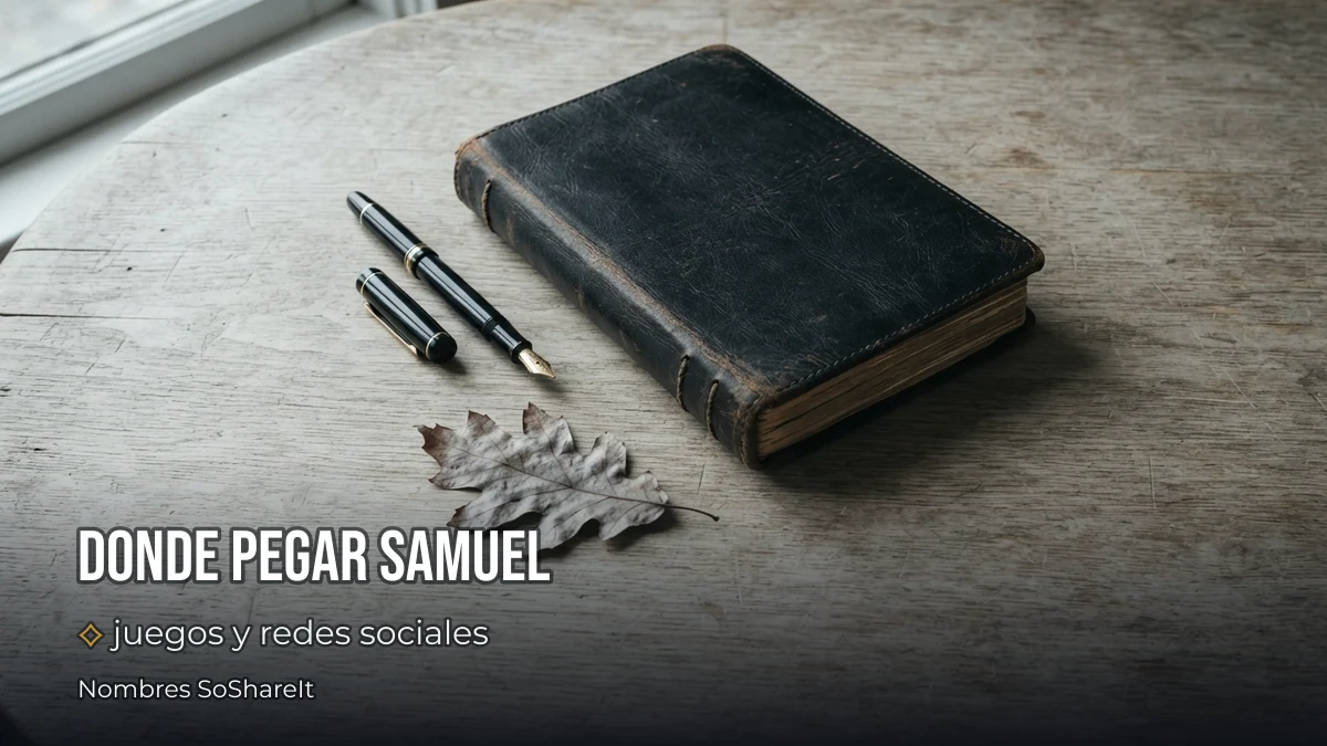Dónde pegar el nombre Samuel decorado