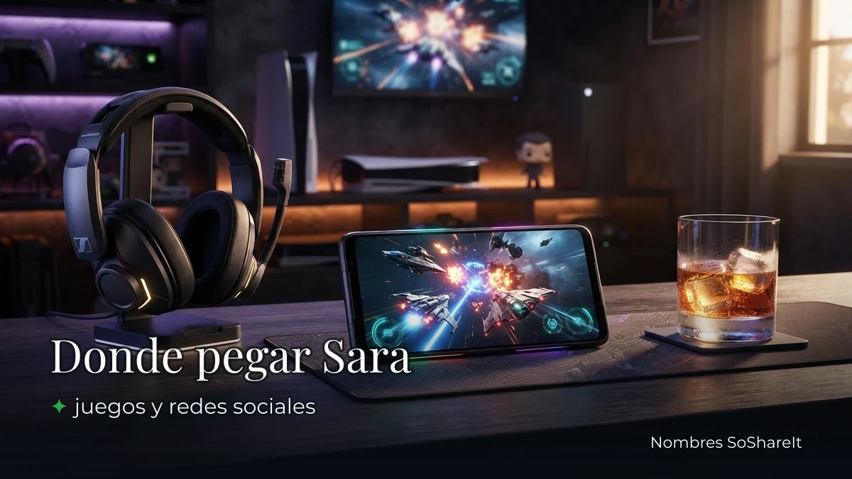 Dónde pegar el nombre Sara decorado