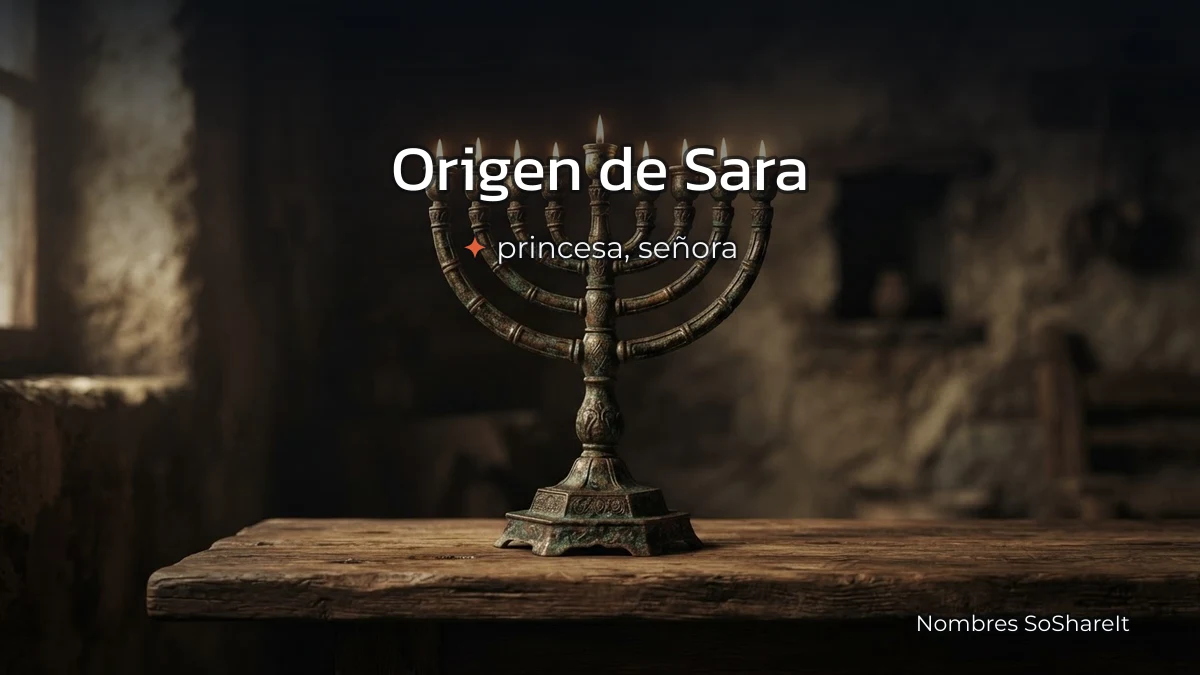 Origen y significado del nombre Sara