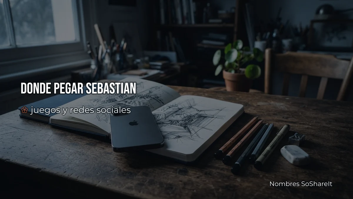 Dónde pegar el nombre Sebastián decorado