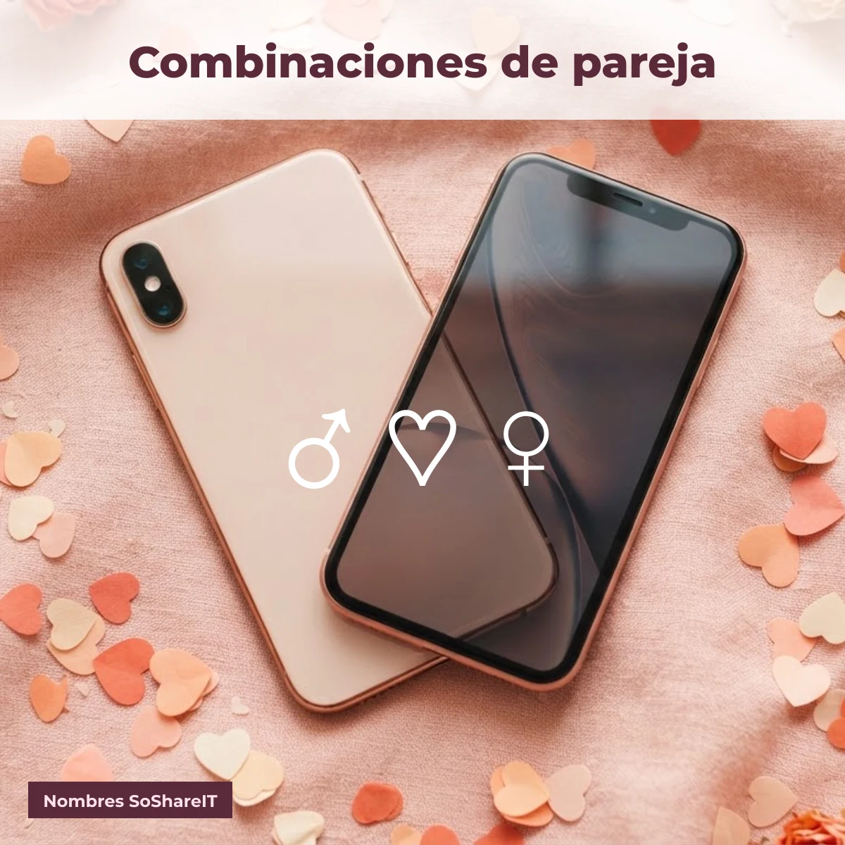 Símbolos de hombre y mujer en pareja ♂ ♡ ♀