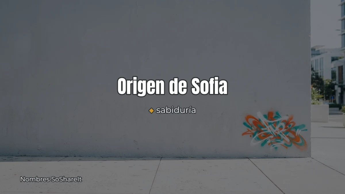 Origen y significado del nombre Sofía