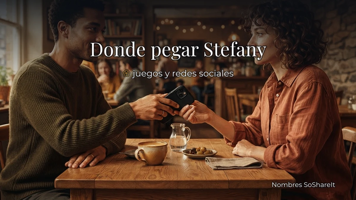 Dónde pegar el nombre Stefany decorado