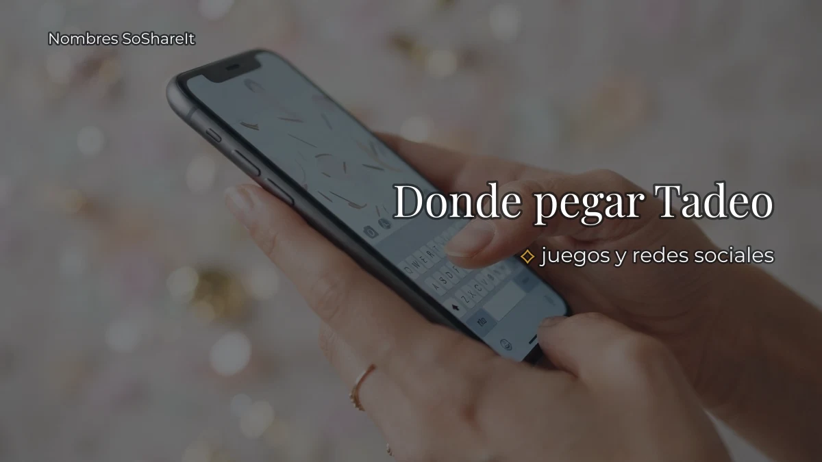 Dónde pegar el nombre Tadeo decorado