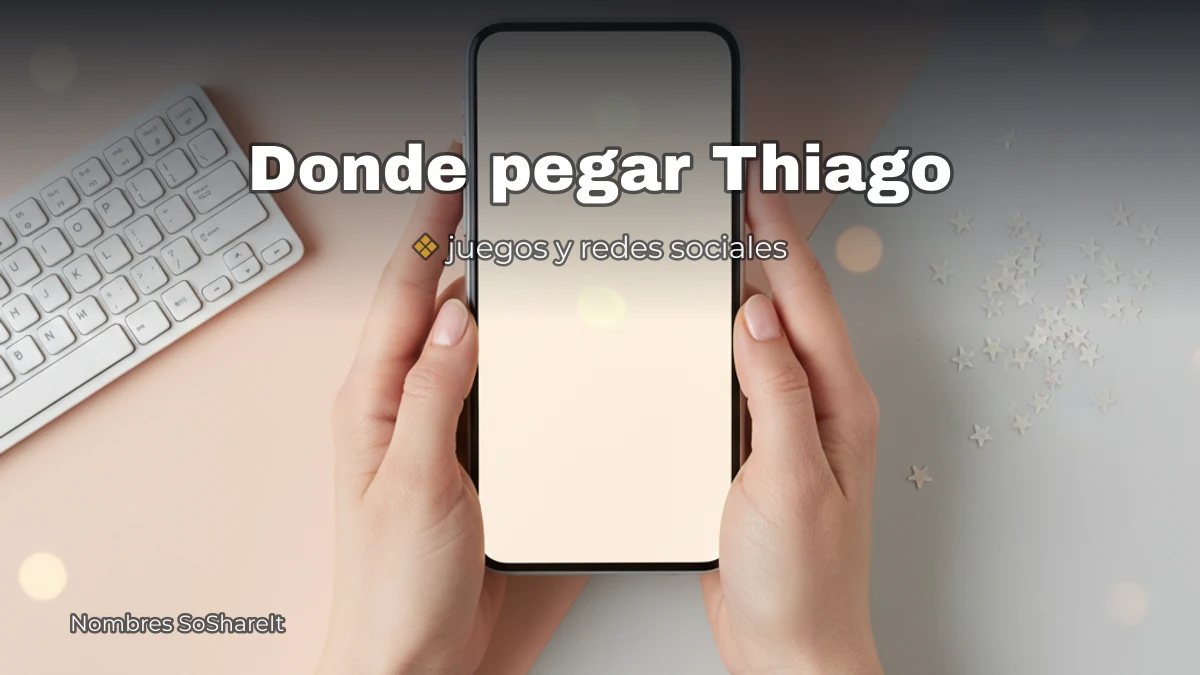 Dónde pegar el nombre Thiago decorado
