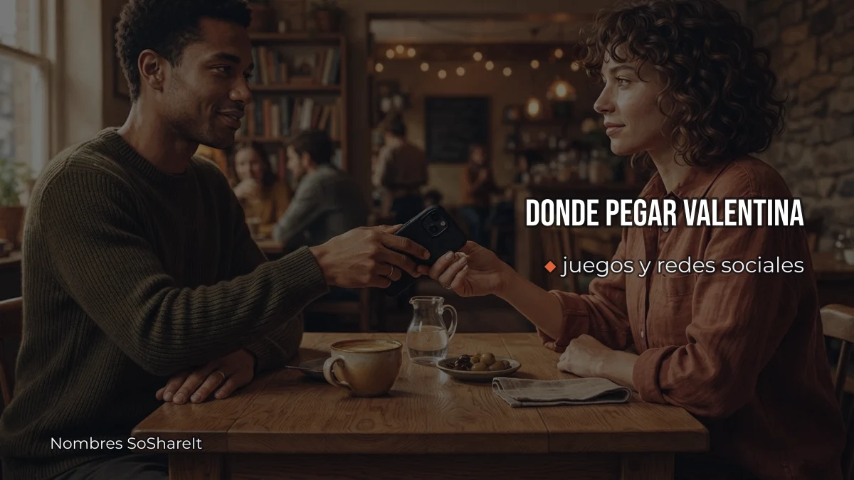 Dónde pegar el nombre Valentina decorado