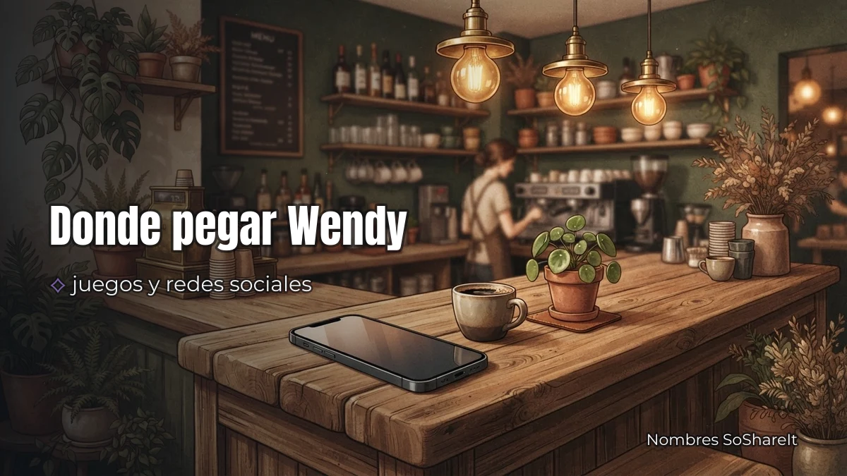 Dónde pegar el nombre Wendy decorado
