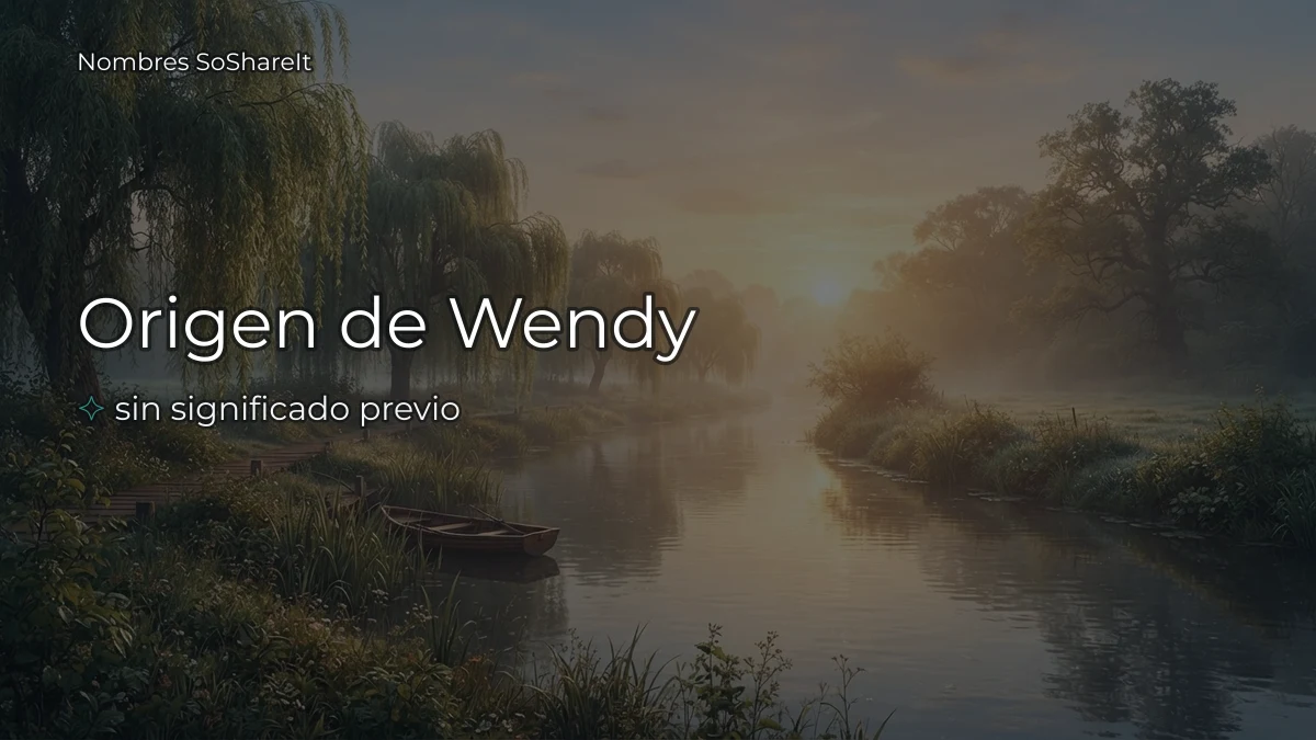 Origen y significado del nombre Wendy
