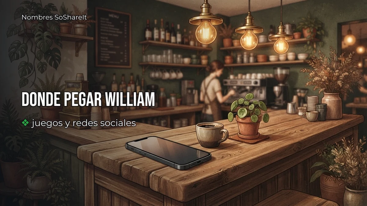 Dónde pegar el nombre William decorado
