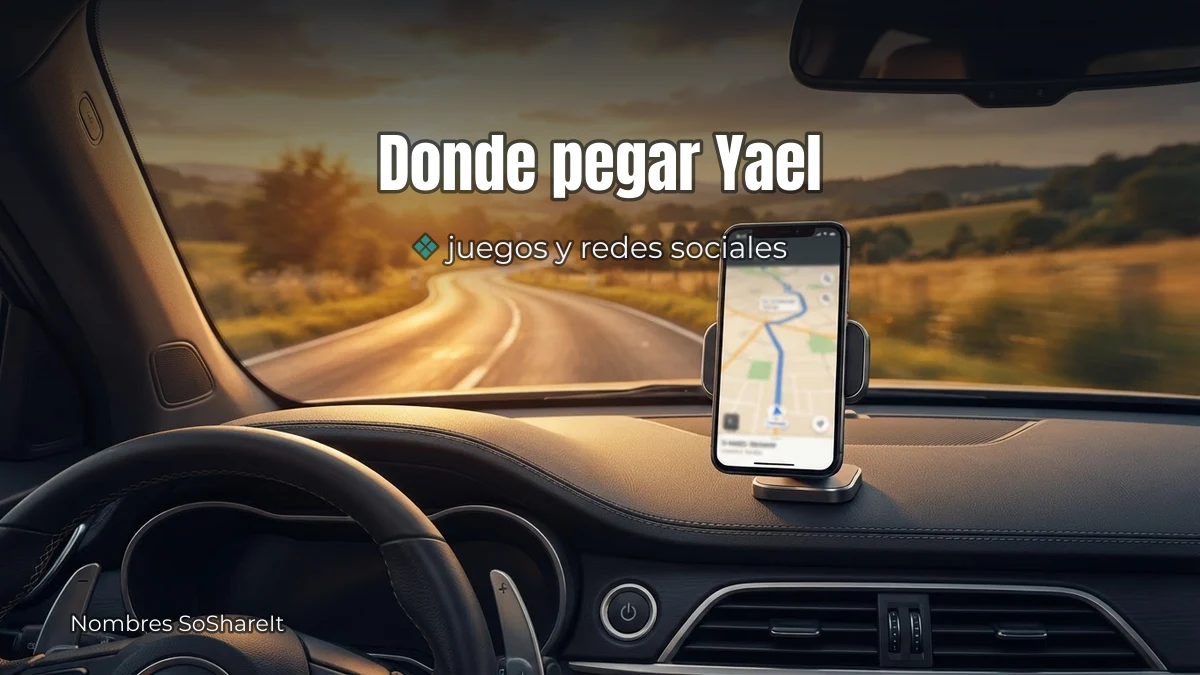 Dónde pegar el nombre Yael decorado