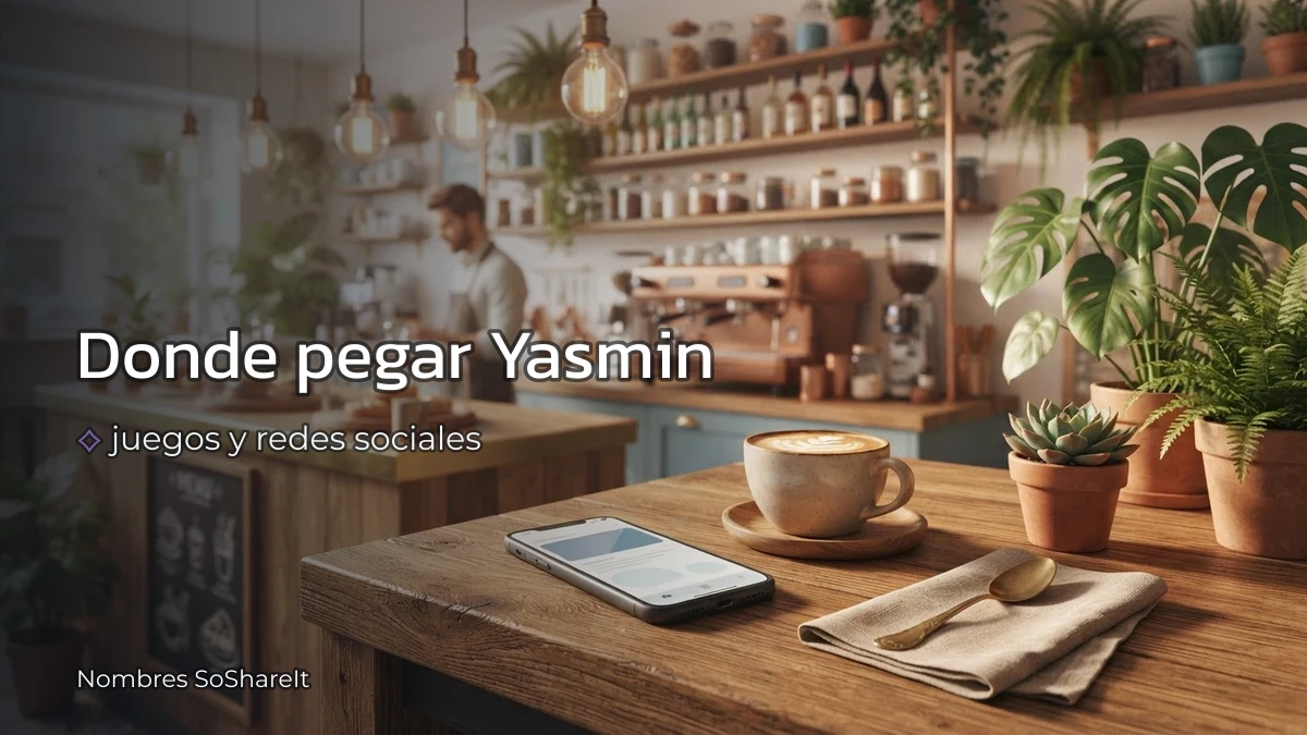 Dónde pegar el nombre Yasmín decorado