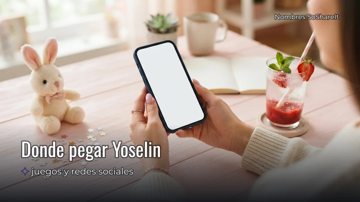 Dónde pegar el nombre Yoselin decorado