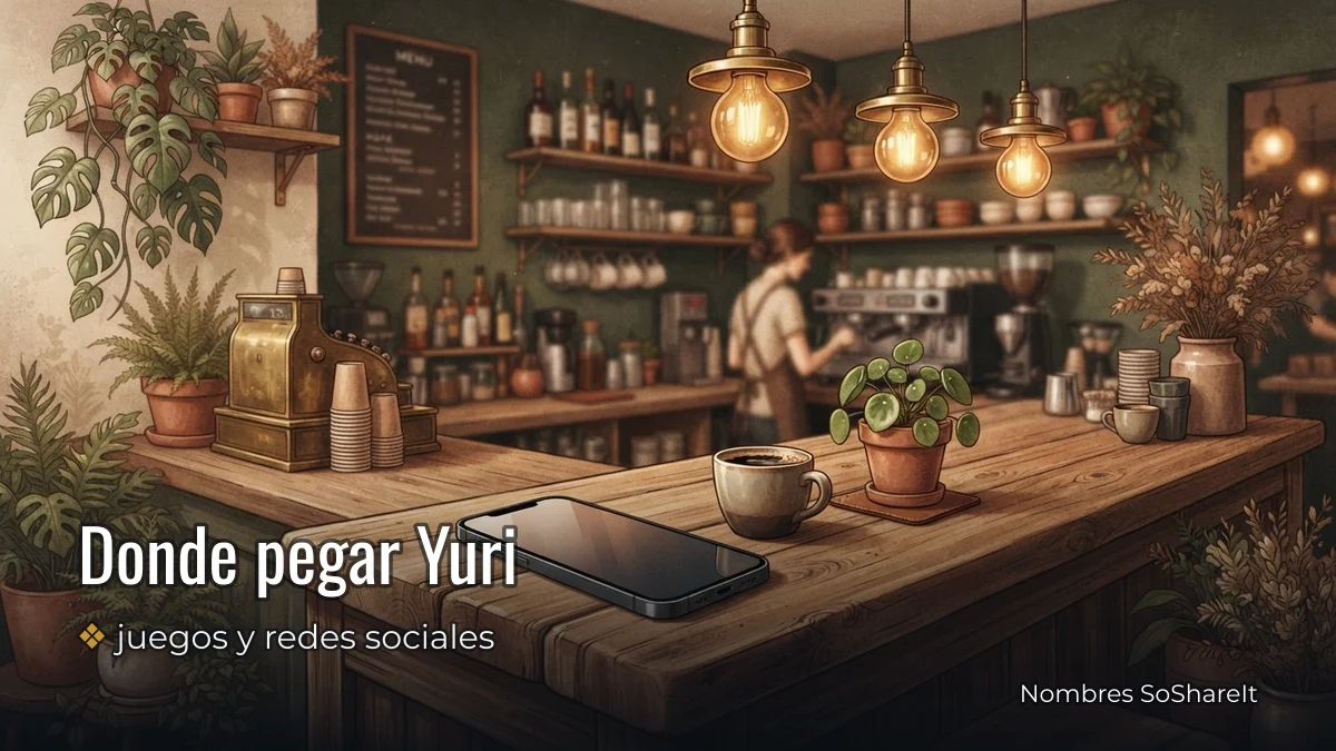 Dónde pegar el nombre Yuri decorado